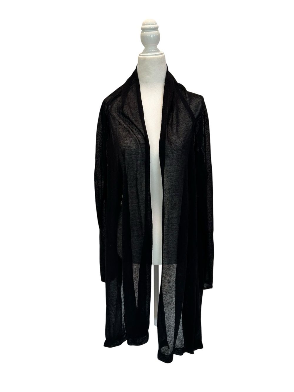 White House Black Market Lightweight Black Water Cardigan Sweater xl X Large